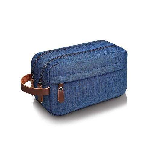 Trousse de toilette légère bleu marine pour homme - Trousse de maquillage et de rasage polyvalente - Résistante à l'eau et organisée