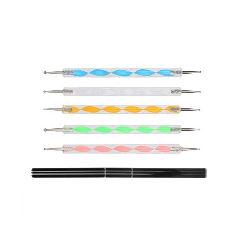 Ensemble De Stylos À Double Pointe Pour Nail Art - Outil De Peinture Gel Uv Pour Professionnels Et Particuliers - Design Durable Et Ergonomique