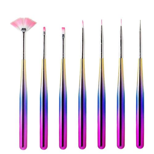 Coffret De 7 Stylos De Luminothérapie Pour Nail Art ¿ Pinceaux De Manucure De Qualité Professionnelle Pour Des Ongles Époustouflants