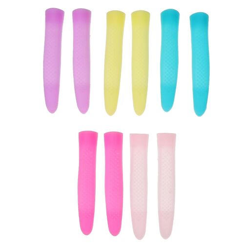 5 Paires De Protège-Poignées En Silicone Pour Ciseaux À Cuticules ¿ Ergonomiques, Durables, Couleurs Aléatoires, Prise En Main Confortable
