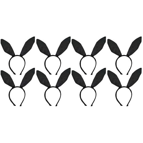 Lot De 8 Serre-Têtes Noirs À Oreilles De Lapin ¿ Serre-Têtes Sexy Pour Cosplay, Fêtes Et Événements De Mode
