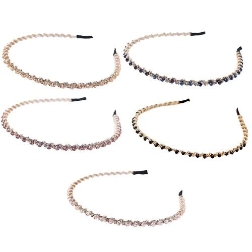 Lot De 5 Bandeaux À Strass Pour Femmes Et Filles ¿ Élégants Et Fins Pour Toutes Les Occasions