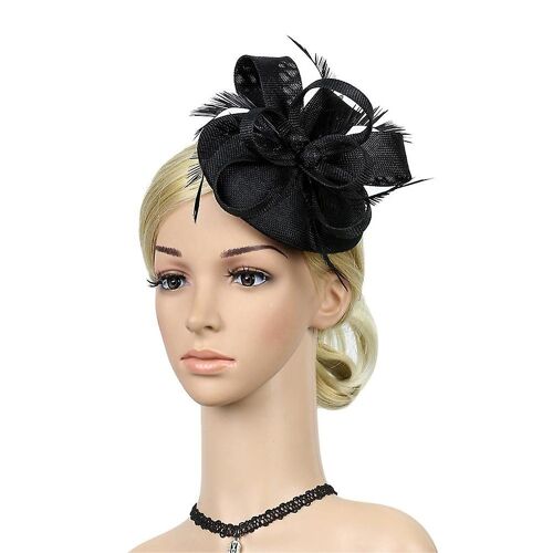 Élégant Accessoire Pour Cheveux En Lin Imitation Noir Pour Mariages, Fêtes Et Occasions Spéciales - Épingle À Cheveux De Mariée 