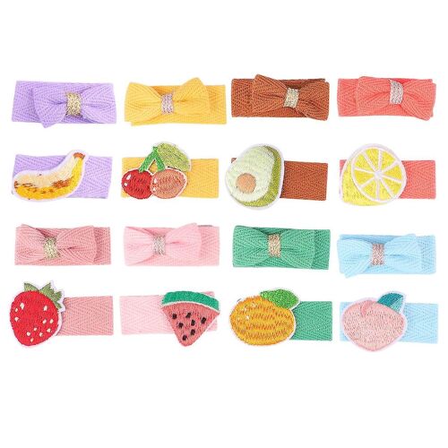 8 Jolies Barrettes À Cheveux En Forme De Fruits Pour Bébé ¿ Barrettes En Tissu Élégantes Pour Filles ¿ Ensemble D'accessoires Pour Cheveux Parfait