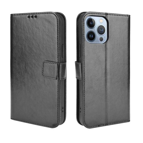 Case For Iphone 13 Pro Magnetic Flip Cover Wallet Card Holder - Noir