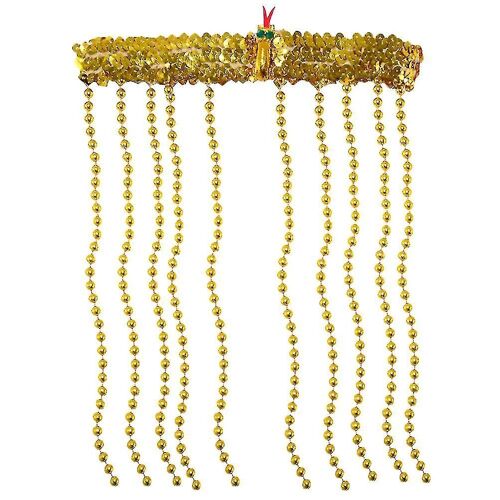 Serre-Tête En Perles Égyptiennes Dorées ¿ Accessoire De Costume De Garçonne Pour Halloween Et Soirées À Thème