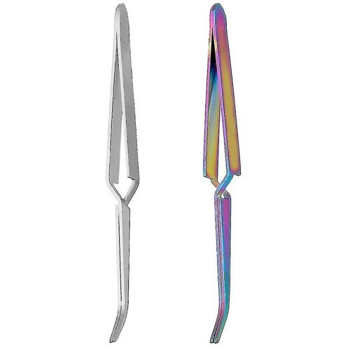Pince À Ongles Professionnelle En Acier Inoxydable, 2 Pièces, Pour Nail Art Et Modelage Des Ongles En Gel Uv