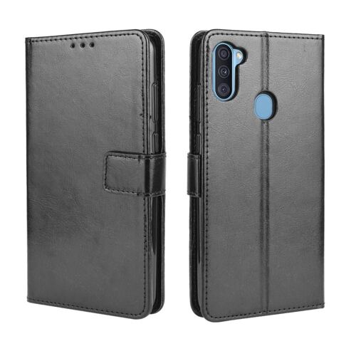 Case For Samsung Galaxy A11 Magnetic Flip Cover Wallet Card Holder - Noir