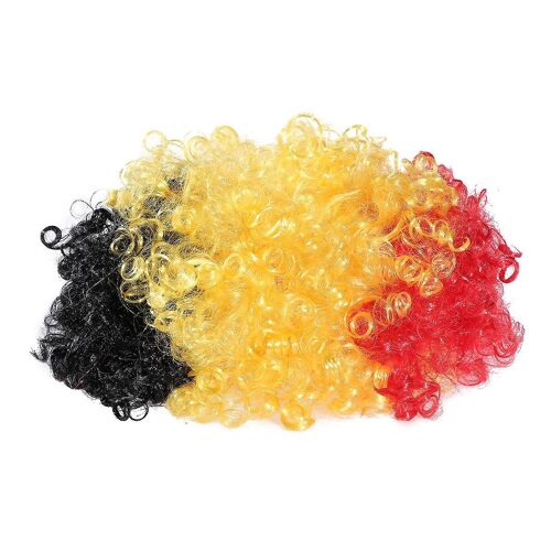 Perruque Colorée À Motif Drapeau National Pour Adultes ¿ Idéale Pour Les Événements Sportifs, Le Carnaval Et Les Bals Masqués