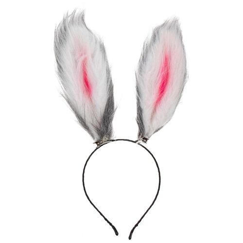 Serre-Tête Oreilles De Lapin En Fourrure Pour Enfants Et Adultes - Parfait Pour Pâques, Les Costumes, Les Fêtes Et Le Quotidien