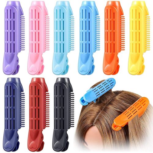 Ensemble De 9 Pinces À Cheveux Moelleuses Pour Des Boucles Volumisantes ¿ Outils De Coiffure Durables Aux Couleurs Vives Pour Tous Types De Cheveux