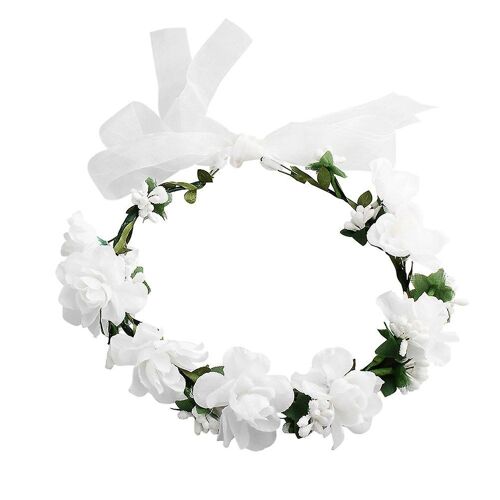 Serre-Tête De Mariée Blanc Fait Main : Accessoire De Mariage Élégant Pour Mariées, Demoiselles D'honneur Et Demoiselles D'honneur