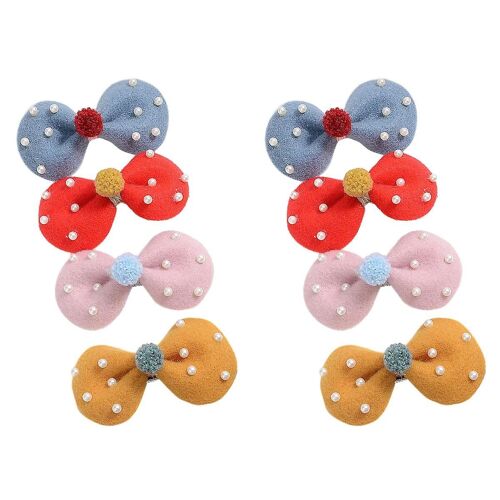 Lot De 8 Barrettes À Cheveux En Forme De Noeud Pour Enfants ¿ Accessoires Capillaires Mignons Et Durables Pour Le Quotidien Et Les Occasions Spéciales