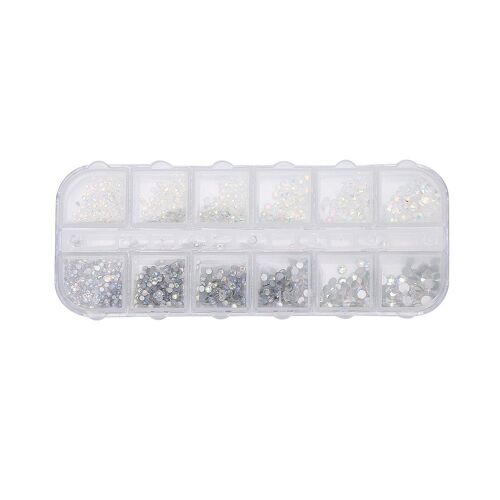 Strass En Verre Colorés À Dos Plat Pour Nail Art Et Loisirs Créatifs ¿ 12 Tailles, Parfaits Pour Les Projets De Bricolage Et La Décoration Intérieure