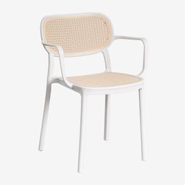 Pack De 2 Chaises De Jardin Empilables Avec Accoudoirs Omara Blanc Gardenia