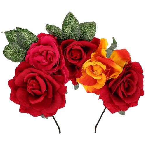 Superbe Serre-Tête À Grandes Fleurs Roses ¿ Élégant Serre-Tête En Tissu Pour Fêtes, Mariages Et Occasions Spéciales