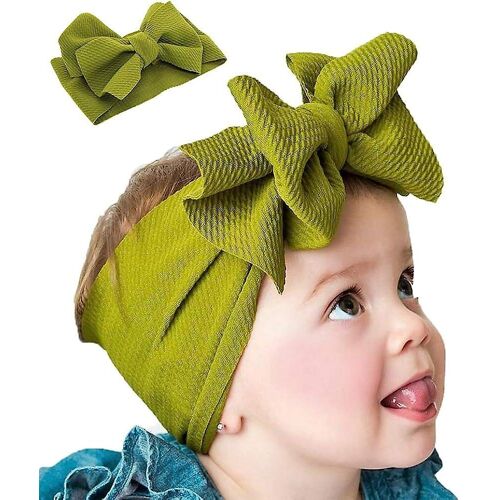 10 Bandeaux Pour Bébé Avec Gros Noeuds - Accessoires Pour Cheveux Réglables Pour Tout-Petits En Coton Doux Et Velours - Cadeau Parfait !