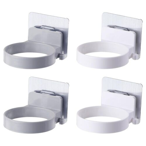 Support mural pour sèche-cheveux et bigoudis, 4 pièces ¿ Solution de rangement durable en ABS pour la salle de bain ou la chambre