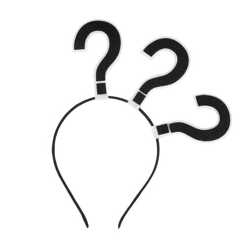 Serre-Tête Unique En Forme De Point D'interrogation Pour Enfants Et Adultes - Couleurs Vives, Ajustement Confortable, Parfait Pour Les Fêtes Et Les Célébrations