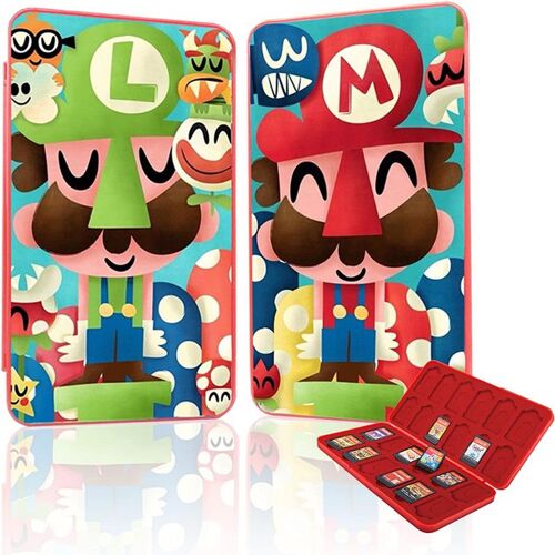Étui Pour Carte De Switch, Stockage Jeu Nintendo Nouvel Etui Protection Mince Portable 3d Dynamic Vision,24 Cartes Tf Emplacements (Mario)