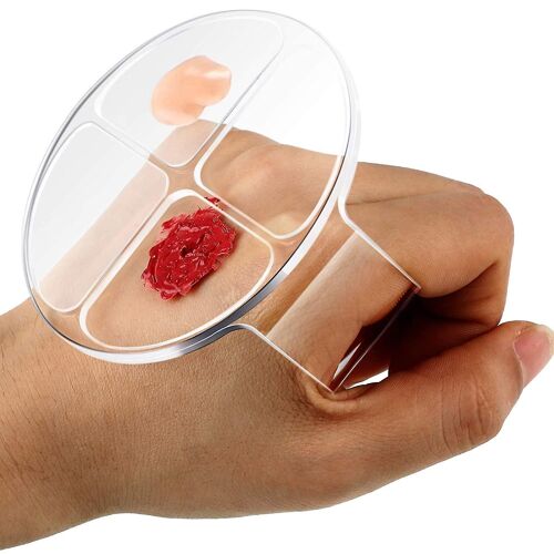 Ensemble De 2 Palettes De Maquillage Transparentes Pour Une Application Impeccable Et Un Nail Art Impeccable - Ergonomique Et Durable 