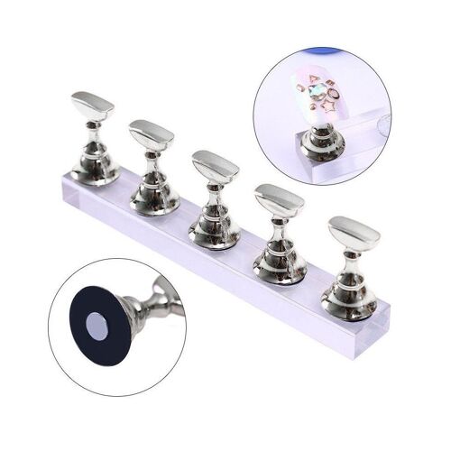 Support Pour Faux Ongles En Acrylique De Qualité Supérieure Avec Base Magnétique Pour La Pratique Et La Présentation Du Nail Art ¿ Outil Indispensable Pour Les Salons De Beauté 
