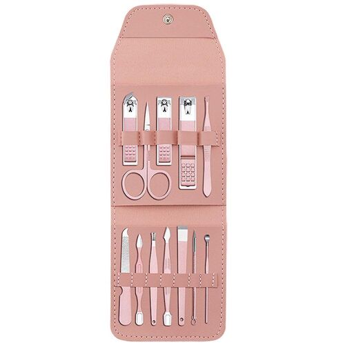 Ensemble De Manucure Et Pédicure En Acier Inoxydable Vibrant - Kit De Voyage Pour Ongles Avec Coupe-Ongles, Brosse À Pieds Et Cure-Oreilles 
