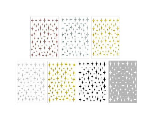 7 Feuilles D'autocollants Autocollants Pour Nail Art En Forme D'étoile Pour De Superbes Manucures Diy - Faciles À Appliquer Et Parfaits Pour Les Fêtes ! 