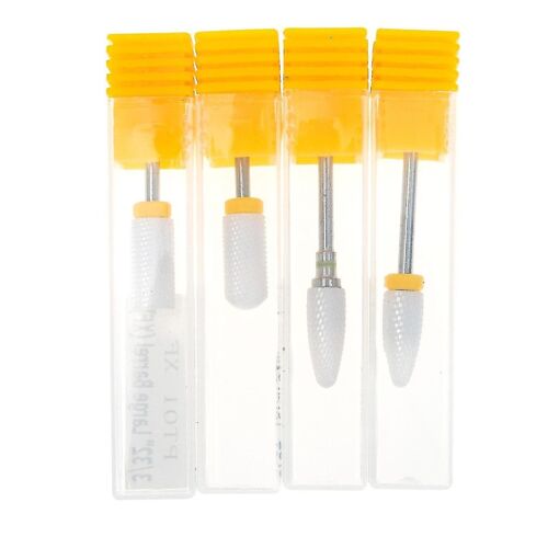 Lot De 4 Forets À Ongles En Céramique Pour Nail Art Électrique ¿ Têtes De Meulage Durables, Réutilisables Et Multifonctionnelles