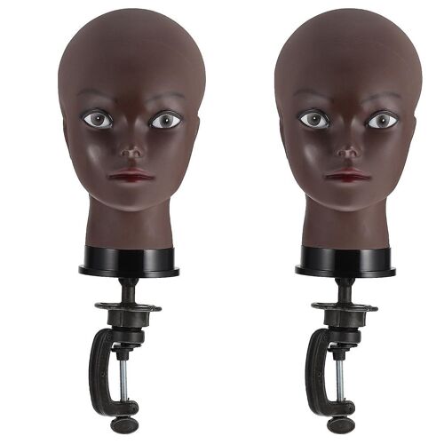 Tête De Mannequin Chauve Haut De Gamme Avec Support ¿ Modèle D'exposition En Pvc Pour Perruques, Coiffures Et Maquillage 