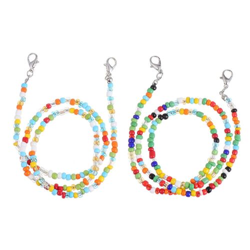 Lot De 2 Chaînes Élégantes Pour Masque, Faciles D'accès ¿ Accessoire De Suspension Durable Et Léger Pour Un Usage Quotidien