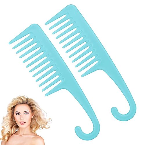 Lot De 2 Peignes À Dents Larges Pour Femmes ¿ Démêlage Et Coiffage Parfaits Pour Tous Types De Cheveux ¿ Prise En Main Durable Et Confortable