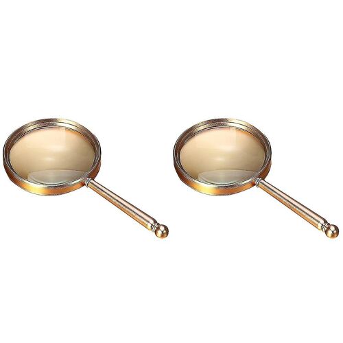 Lot De 2 Loupes Portatives En Métal De Qualité Supérieure - Grossissement X7, Durable Et Élégant, Idéal Pour Un Usage Domestique Ou Professionnel.