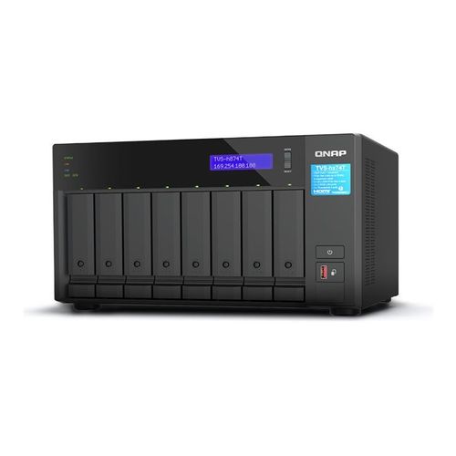 QNAP TVS-h874T - Serveur NAS - 8 Baies - SATA 6Gb/s - RAID JBOD, 0, 1, 5, 6, 10, 50, 60 - RAM 64 Go - 2.5 Gigabit Ethernet - iSCSI support
