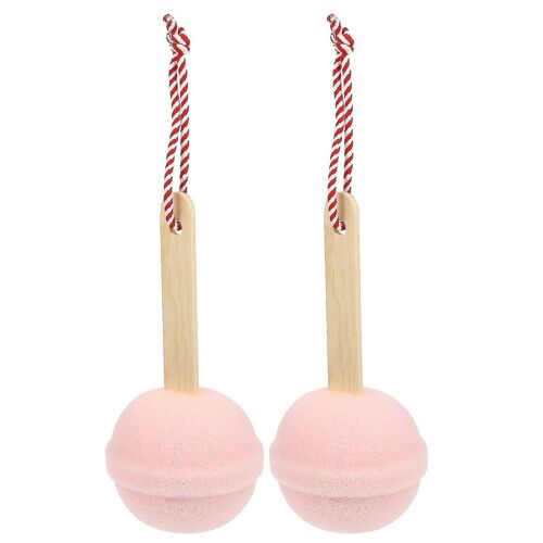 Lot De 2 Éponges De Douche En Forme De Sucette - Gommage Corporel Exfoliant Pour Une Peau Lisse, Luffa De Bain Durable Et Réutilisable 