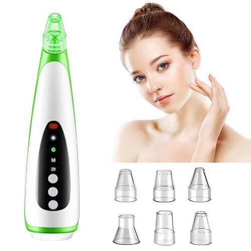 Aspirateur Électrique Pour Points Noirs Avec 6 Sondes - Extracteur De Pores Du Visage Pour Une Peau Nette Et Anti-Âge 