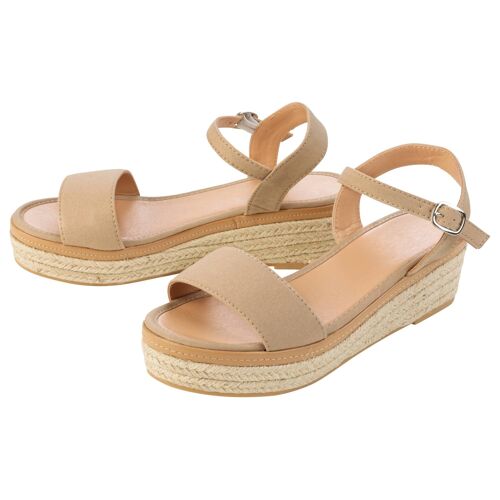 esmara® Sandales compensées femme (beige, 36)