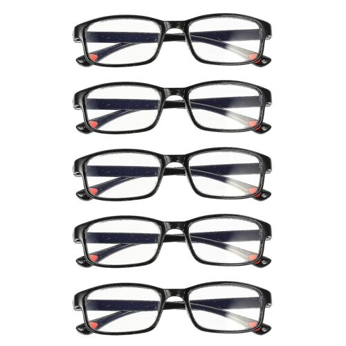 Lot De 5 Lunettes De Lecture Élégantes Pour Seniors ¿ Grossissement 200°, Protection Des Yeux, Légères Et Durables 