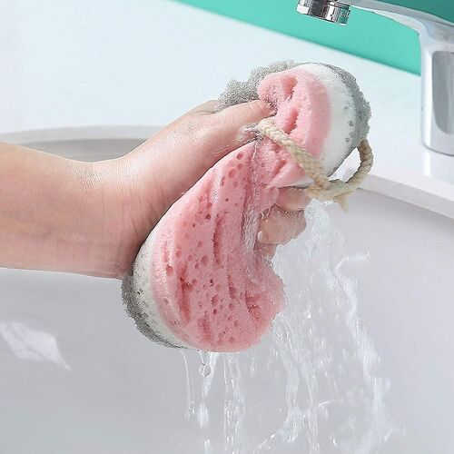 Ensemble D'éponges De Bain Exfoliantes - 2 Éponges Douces Pour Le Corps Pour Un Nettoyage Et Une Exfoliation En Douceur De La Peau 