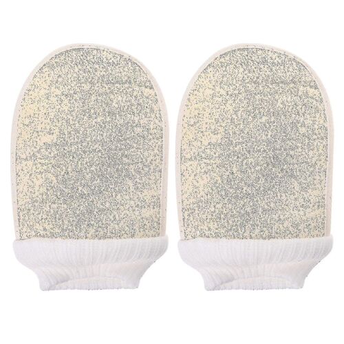Lot De 2 Gants Exfoliants En Luffa De Qualité Supérieure ¿ Gants De Bain Doux Et Durables Pour Un Nettoyage En Profondeur Et Des Soins De La Peau ¿ Beige