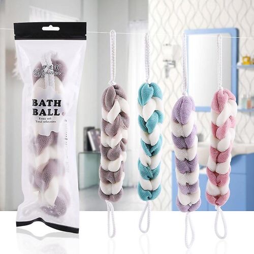 Brosse Exfoliante Pour Le Dos En Luffa De Qualité Supérieure - Portée De 81 Cm, Écologique, 4 Couleurs, Idéale Pour Un Bain Propre Et Confortable 