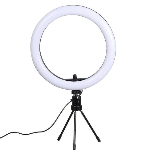 Anneau lumineux à intensité variable de 10 pouces pour la photographie, le maquillage et la vidéo avec luminosité réglable et trépied