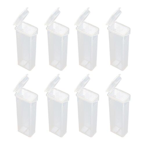 Lot de 10 boîtes à diapositives en polypropylène durable avec rainures et boutons-pression sécurisés pour un rangement facile