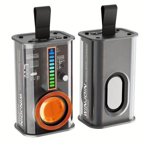 Lecteur de musique USB sans fil avec amplification des basses, batterie rechargeable, sortie audio mono, montage sur table