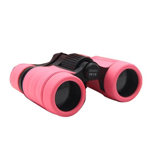 Jumelles roses durables pour enfants - Compactes, légères, idéales pour l'exploration en plein air et les aventures en nature