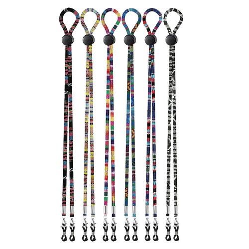 Lot De 6 Chaînes Colorées Pour Lunettes Et Masques : Cordons De Cou Durables, Antidérapants Et Élégants Pour Lunettes Et Masques.