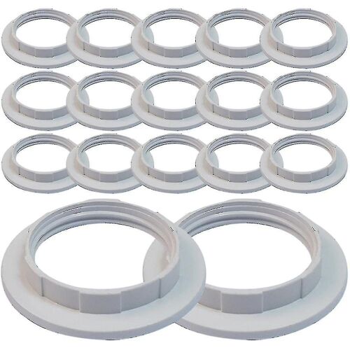 Bague de retenue d'abat-jour professionnelle pour douilles E27 et E26, lot de 50, blanche, matériau PET durable