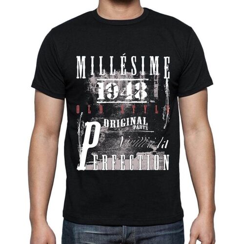 Homme Tee-Shirt Vieilli À La Perfection Millésime 1948 76 Ans T-Shirt Graphique Idée Cadeau 76e Anniversaire Vintage Année 1948 Nouveauté