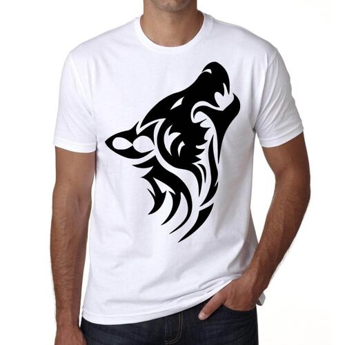 Homme Tee-Shirt Tatouage Tribal De Loup - Wolf Tribal Tattoo - T-Shirt Graphique Éco-Responsable Vintage Cadeau Nouveauté