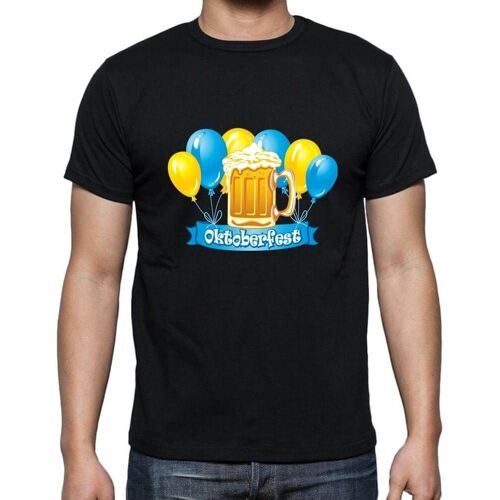 Homme Tee-Shirt Bière Et Baloons De L'oktoberfest - Oktoberfest Beer And Baloons - T-Shirt Graphique Éco-Responsable Vintage Cadeau Nouveauté